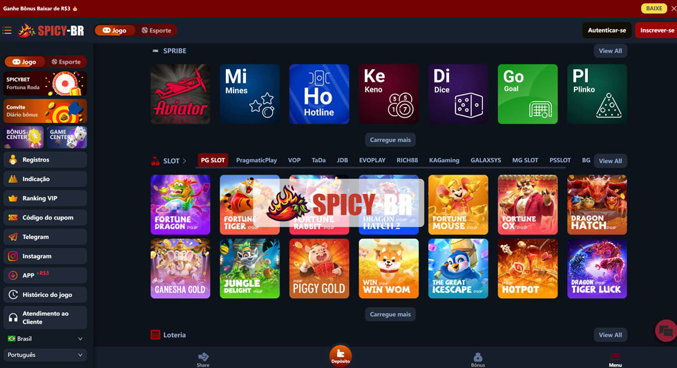 Jogos Disponíveis No Spicy Bet Casino Casino